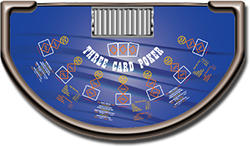 Tri Card Poker table