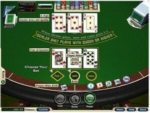 Tri Card Poker Table