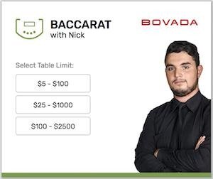 Bovada Casino Live Dealer Baccarat