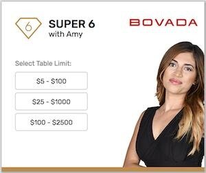 Bovada Casino Live Dealer Super 6